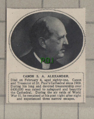C1181) Canon S A Alexander St Paul's Cathedral - 1948 Clip SMALL!