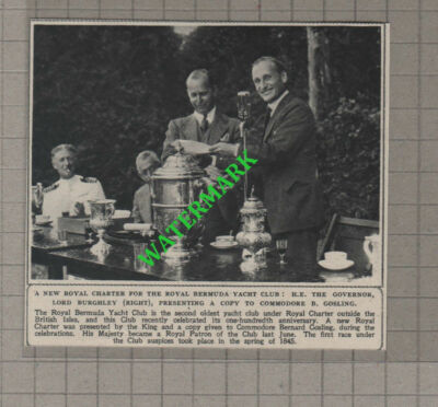 C4445) Royal Bermuda Yacht Club Lord Burghley Bernard Gosling - 1945 Clip