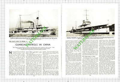 Yangtse Gunboat Patrol China Royal Navy COCKCHAFER TERN Ship - 1930s Article