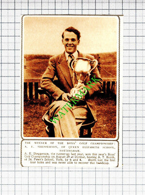 A E Shepperson Queen Elizabeth School Nottingham Golf- 1953 Small Cutting