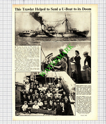 HM Trawler Imperialist Lt Cmdr BH Craig Rodgers WW2 World War Two - 1944 Cutting