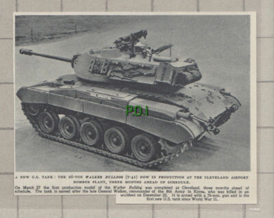 C787) US Tank Walker Bulldog T-41 Production Cleveland Airport - 1951 Cutting