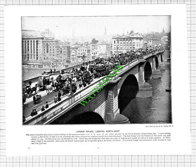 Westminster Abbey / London Bridge - c.1900 Book Print