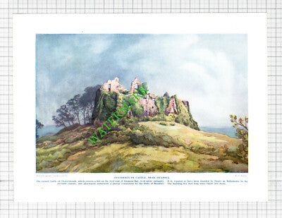 Oystermouth Castle Swansea Wales - 1920's Print