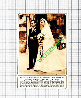 Lady Rosemary Spencer-Churchill Mr Charles Muir Bracknell - 1953 Small Cutting