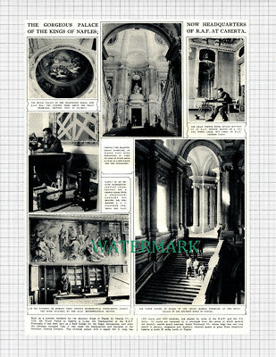 X1092) Royal Palace At Caserta RAF HQ Italy - 1945 Clip