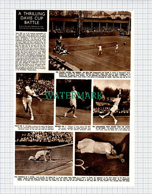 (X562) Tennis Davis Cup Italy Del Bello Cucelli Mottram Paish - 1950 Clip