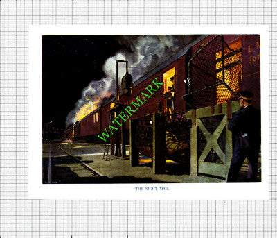 The Cornish Riviera Express Train / Night Royal Mail Railway - c.1948 Print