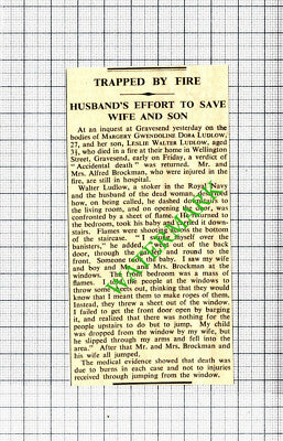 Margery Gwendoline Dora Ludlow Leslie Walter Gravesend Kent - 1935 Cutting