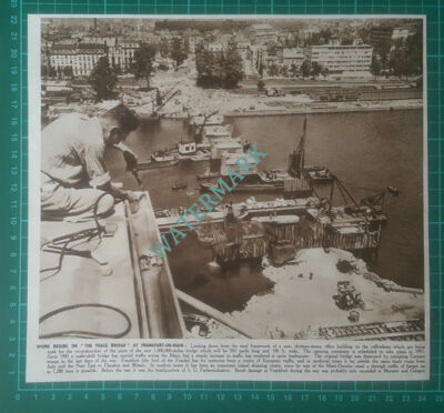 (X31) The Peace Bridge At Frankfurt On Main Germany - 1950 Clip
