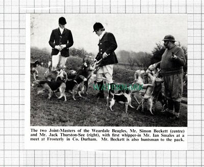 C5459) Weardale Beagles Simon Beckett Jack Thurston-See Hunt Smales 1972 Cutting
