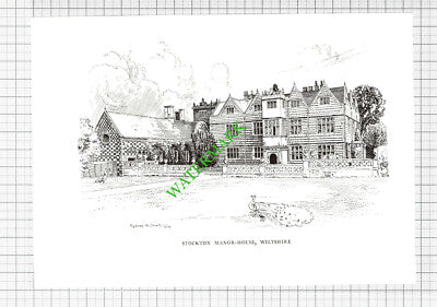 Stockton Manor House Wiltshire - 1980s Cutting