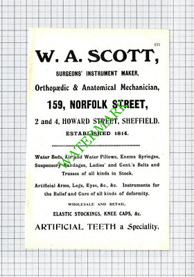 Snowite Steam Laundry Beauchief W A Scott Surgical Instruments Sheffield -1910