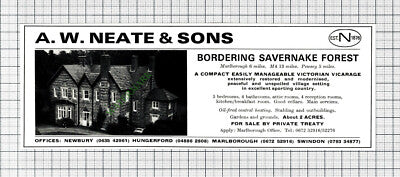 Savernake Forest Vicarage House Advert - 1977 Cutting
