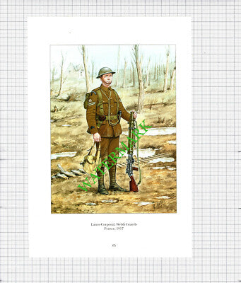 Lance Corporal Welsh Guards France WW1 - c.1990's Print