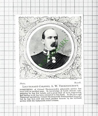Lt Col A W Thorneycroft - c.1900 Small Cutting