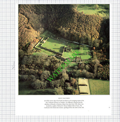 Mount Grace Priory Yorkshire - 1980s Cutting / Print
