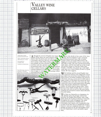 Valley Wine Cellars Alfriston Sussex Christopher Ann - 1986 Cutting / Print