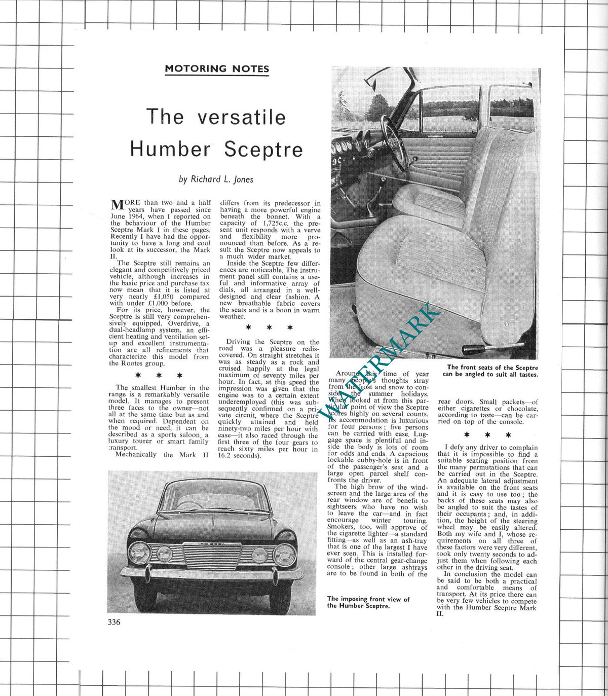 The Humber Sceptre Car Review - 1967 Article