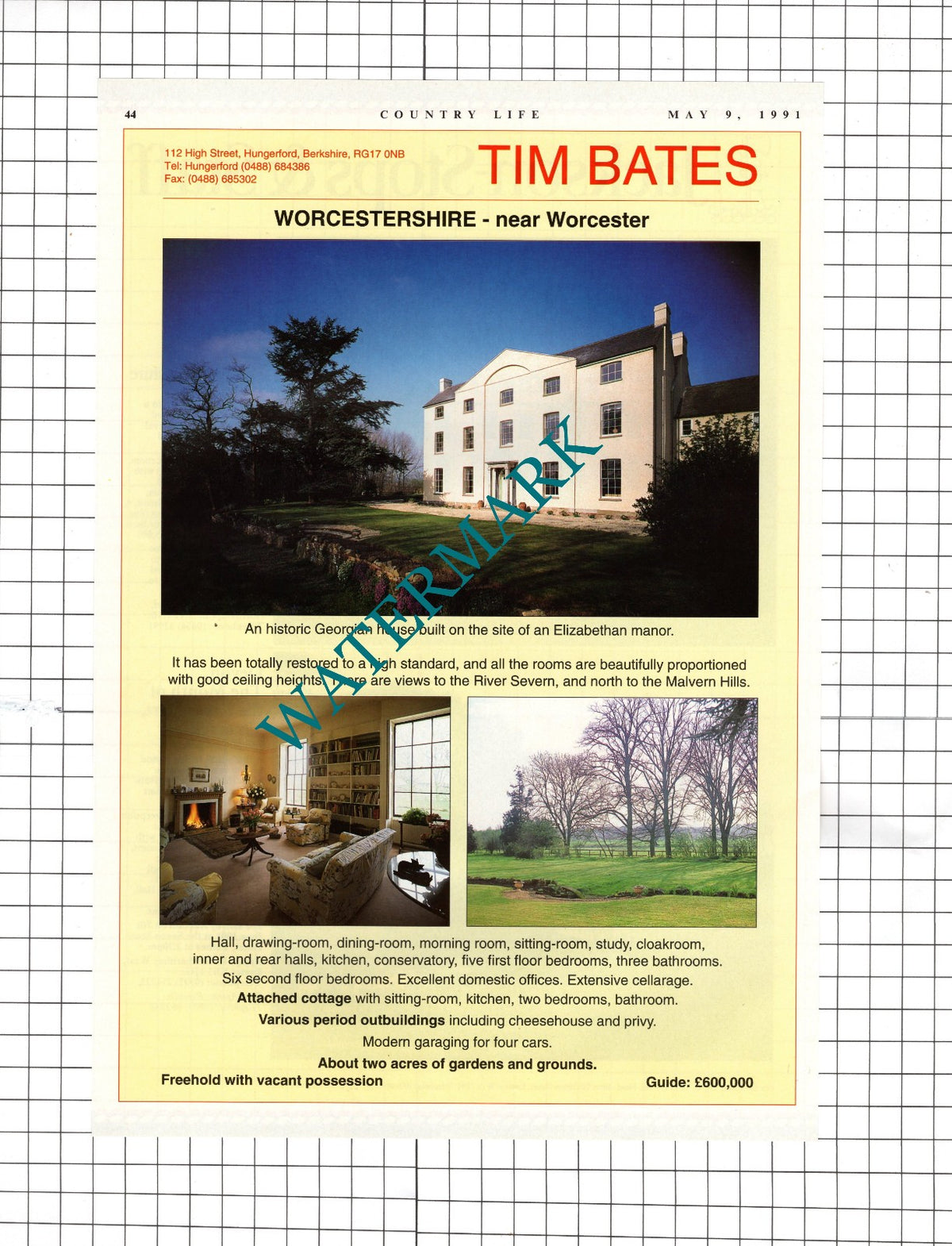 Worcester Worcestershire House Sale Advert - 1991