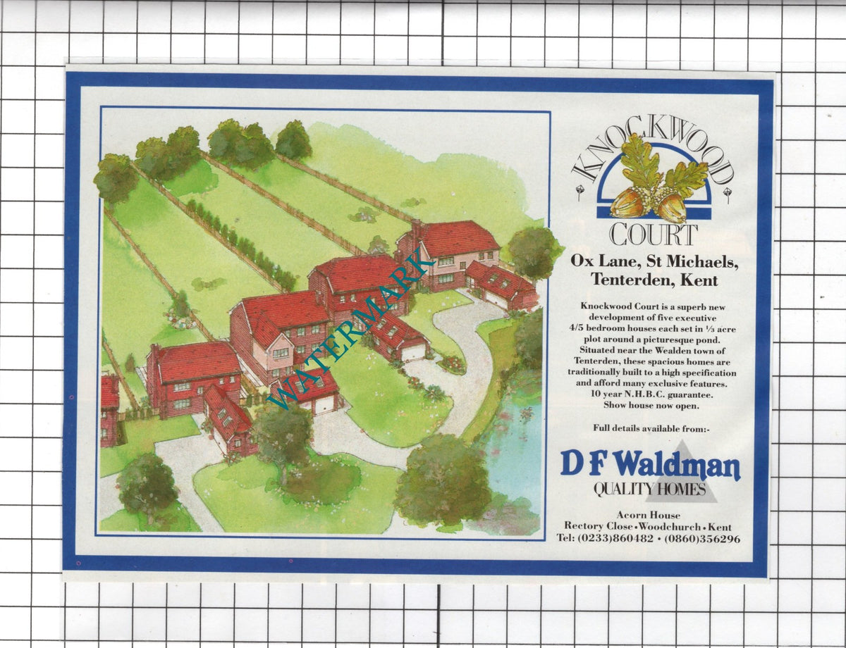 Knockwood Court Ox Lane St Michaels Tenterden Kent - 1989 House Sale Advert