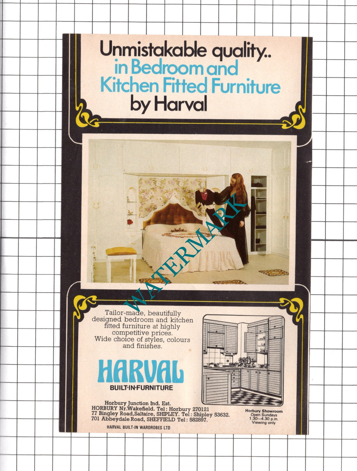 Harval Furniture Horbury Small Advert - 1978 Clipping / Print