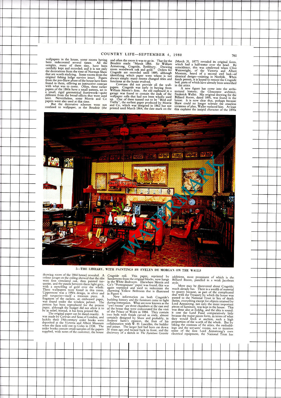 Cragside Northumberland - 1980 Article / Print