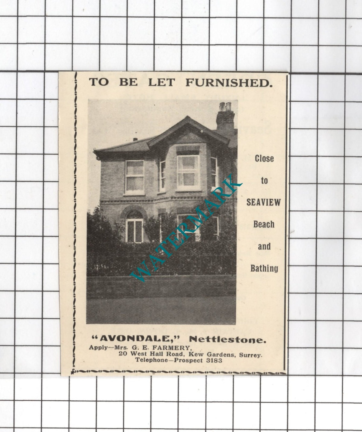 Green Gates Hotel Seaview Isle Of Wight Avondale Nettlestone - 1938 Small Advert