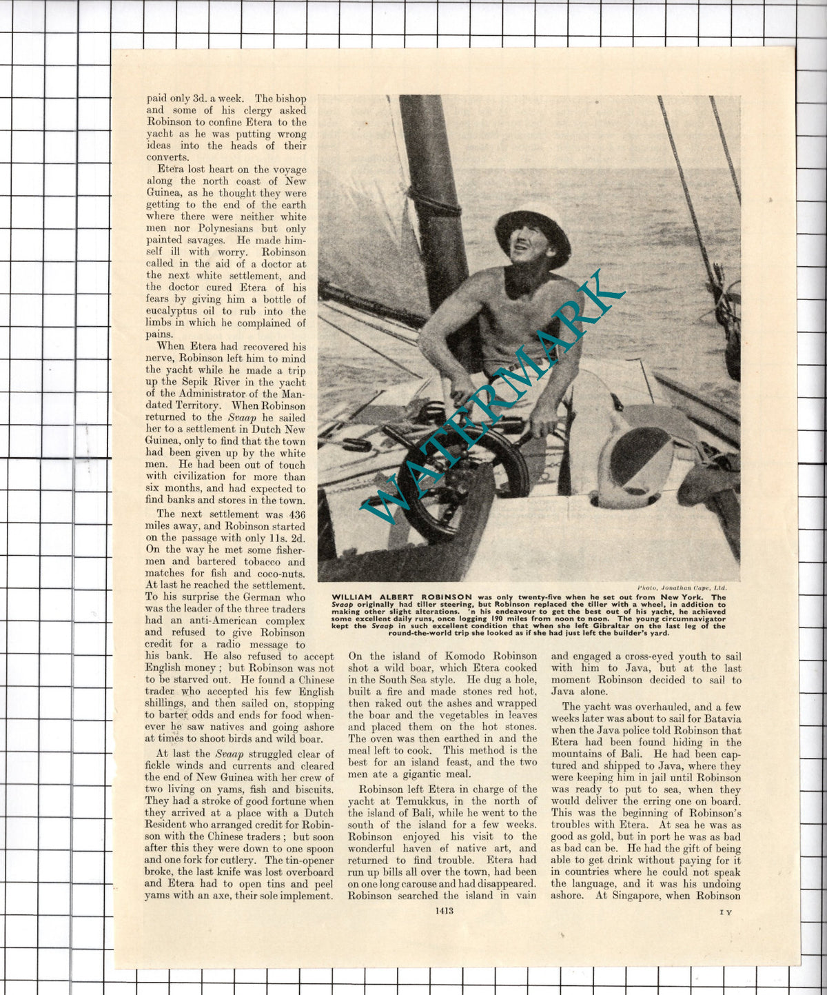 William Albert Robinson Sailor - c.1940's Article