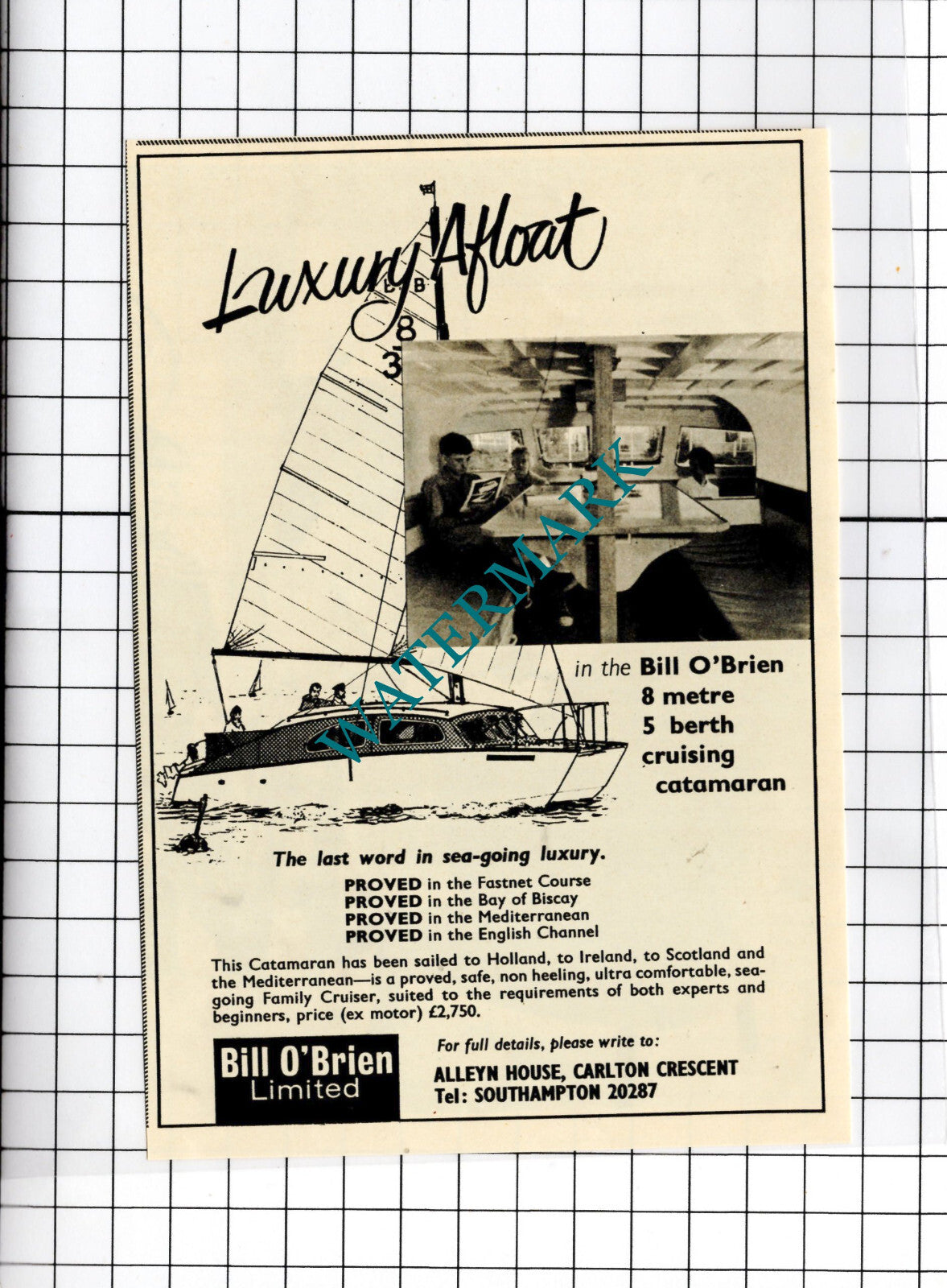 Bill O'Brien Ltd Catamaran - 1963 Small Advert
