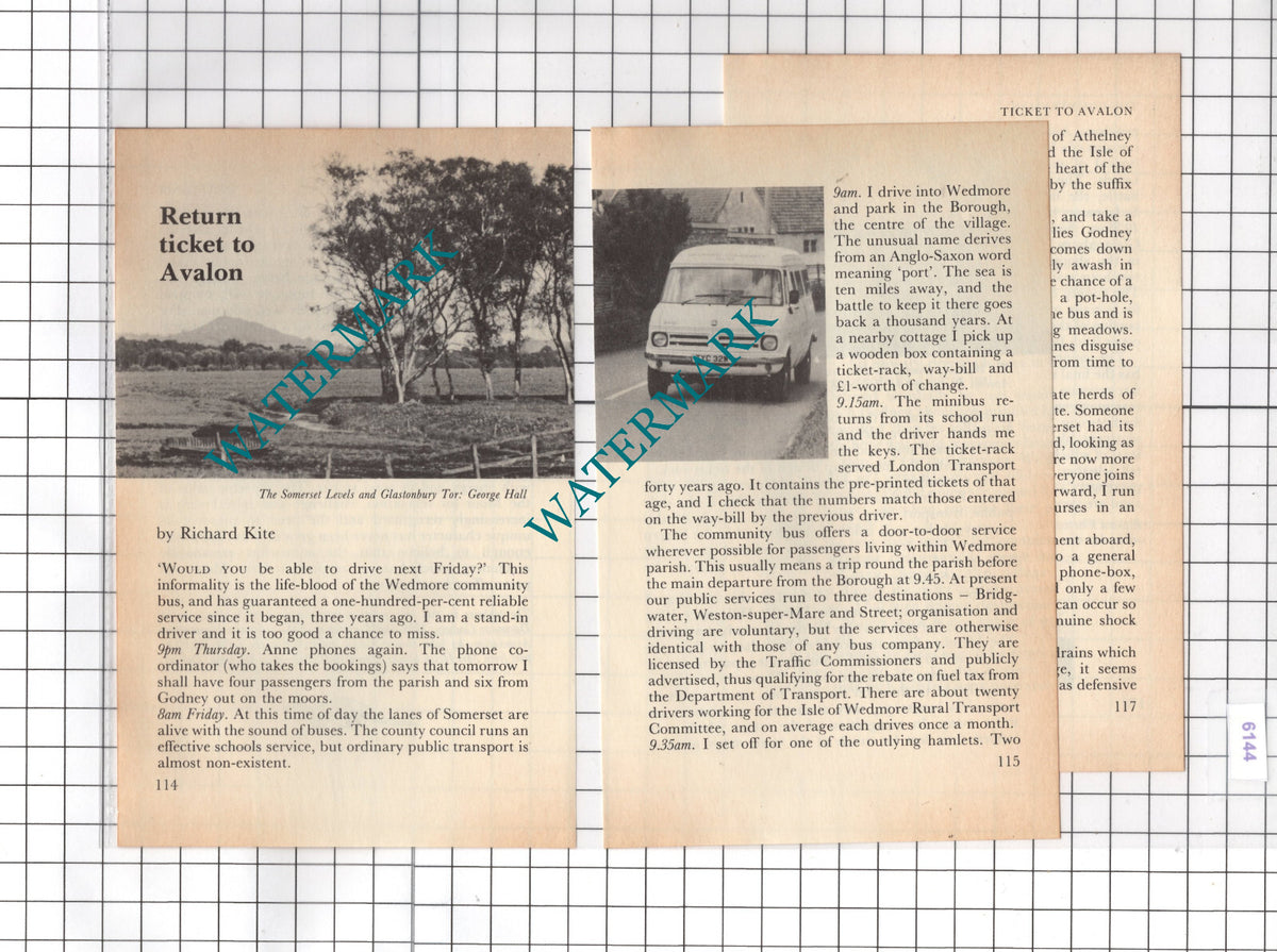 Wedmore Community Bus Avalon Somerset Richard Kite - 1983 Small Article