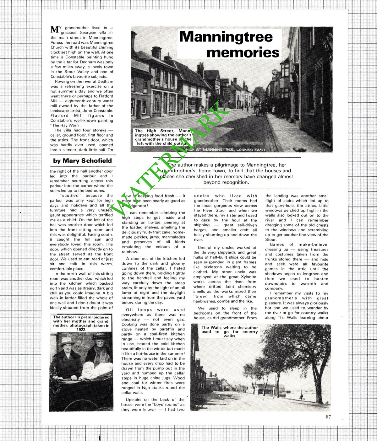 Mary Schofield Manningtree Essex - 1981 Article