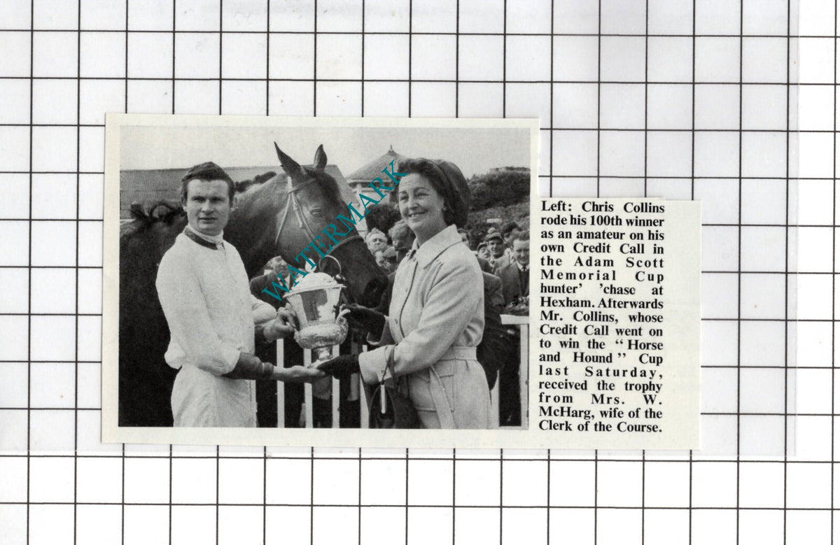 Chris Collins Horse Riding Mrs W McHarg - 1971 Small Cutting