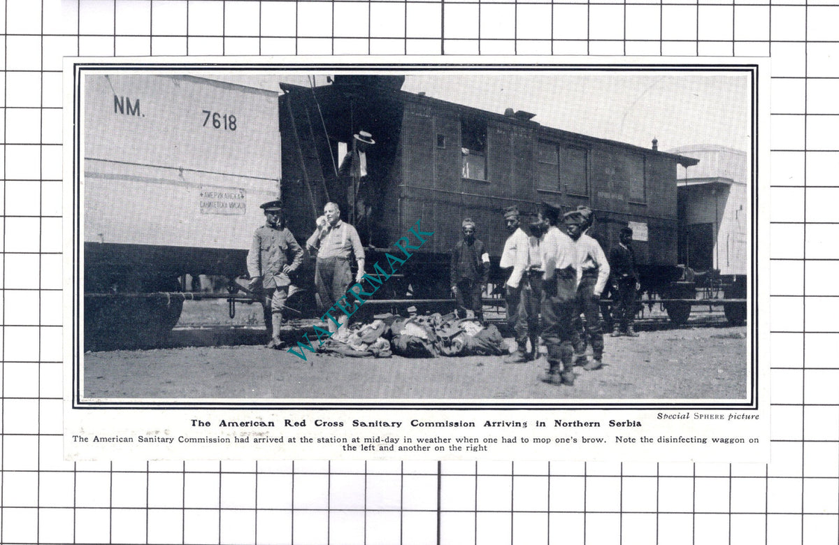 The American Red Cross Sanitary Commision Serbia World War One - 1915 Clipping