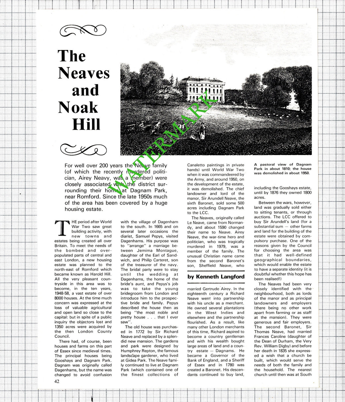 Dagnam Park Romford Airey Neave - 1981 Article