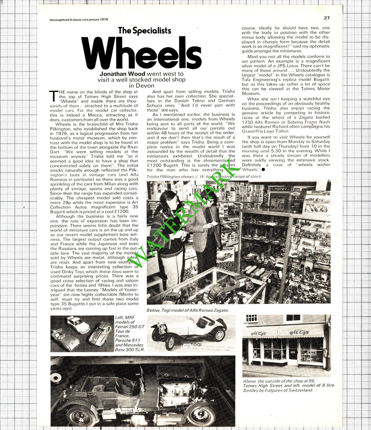 WHEELS Totnes Devon Trisha Pilkington - 1979 Article