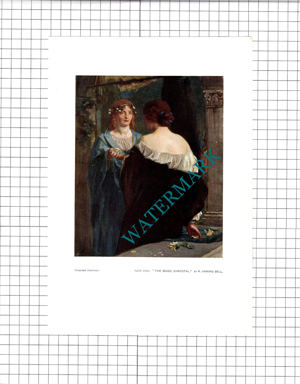 The Magic Chrystal by R Anning Bell - 1904 Print