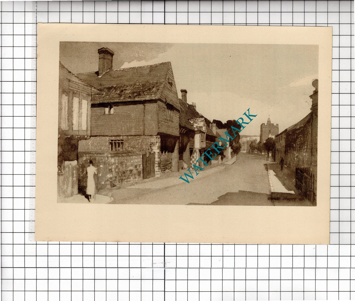 Southover Sussex High Street Charles Knight - c.1949 Clipping / Print
