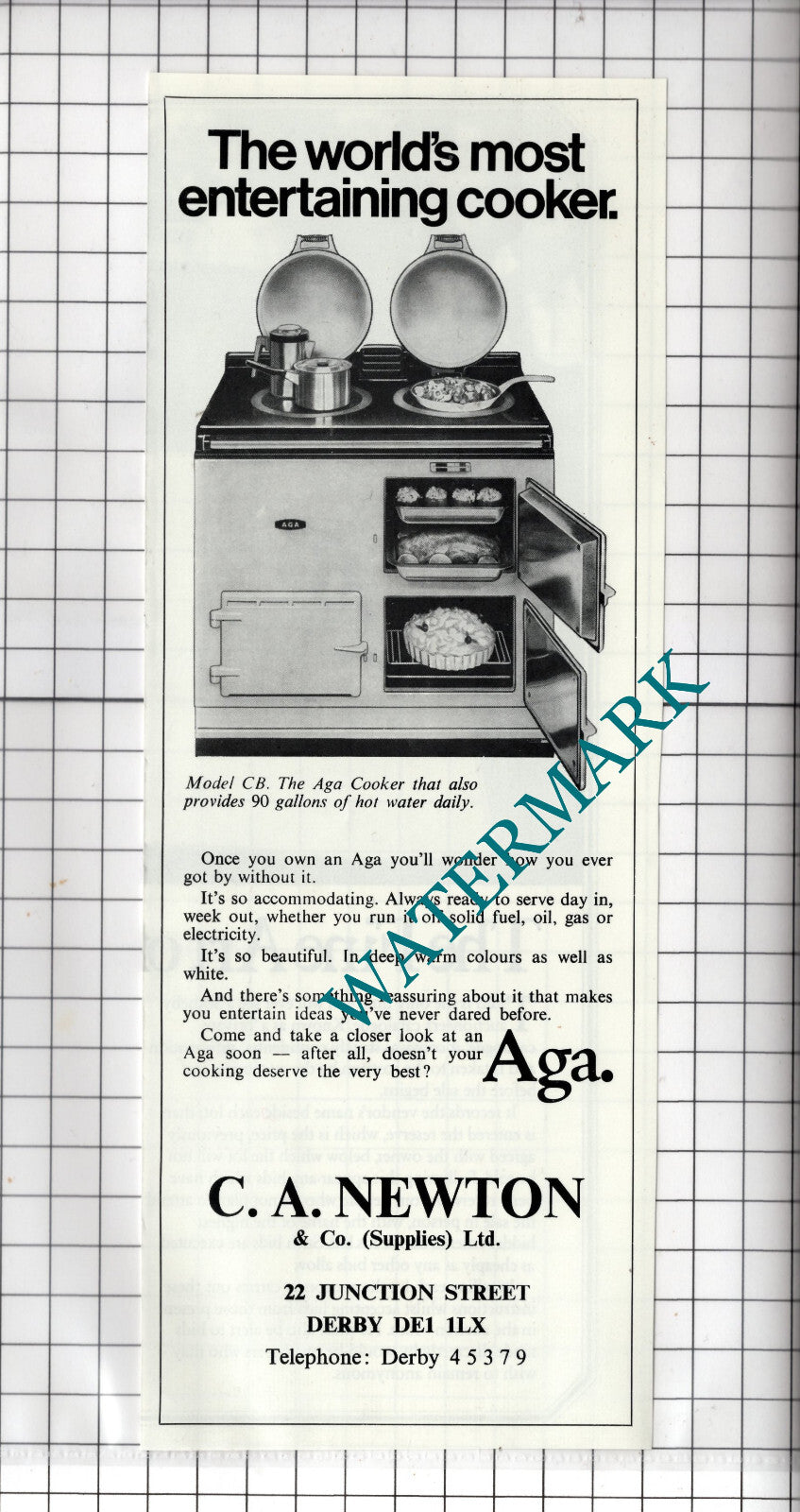 C A Newton & Co Supplies Ltd Aga Advert - 1978 Advert