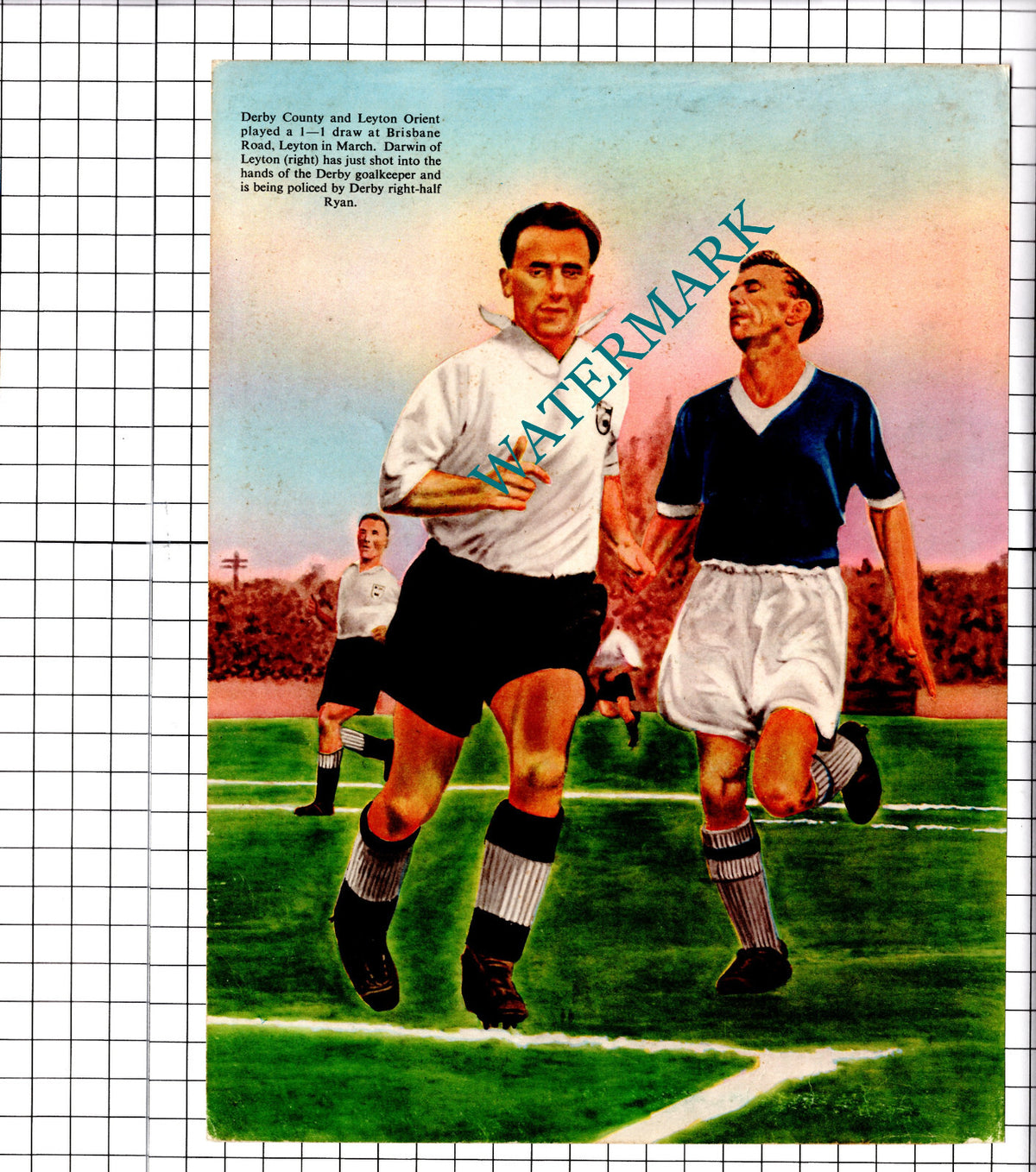 Darwin Leyton Orient Football Derby County Ryan - c.1958 Clipping / Print