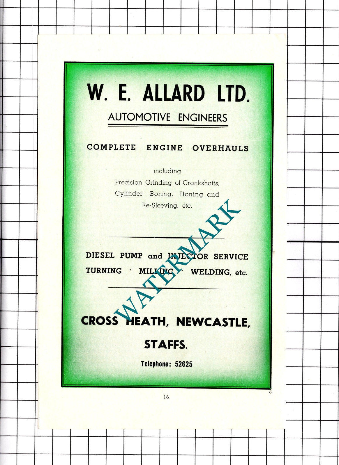 W E Allard Ltd Cross Heath Newcastle Under Lyme Advert- 1964 Clipping / Print