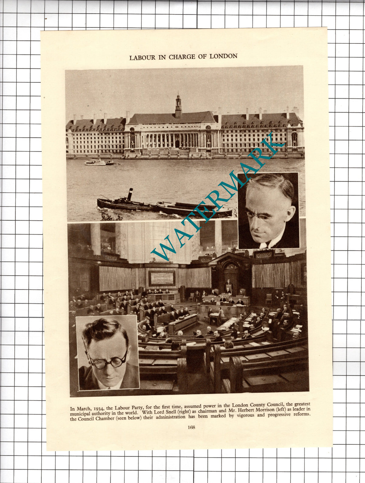 Labour Party Lord Snell Mr Herbert Morrison - c.1936 Cutting