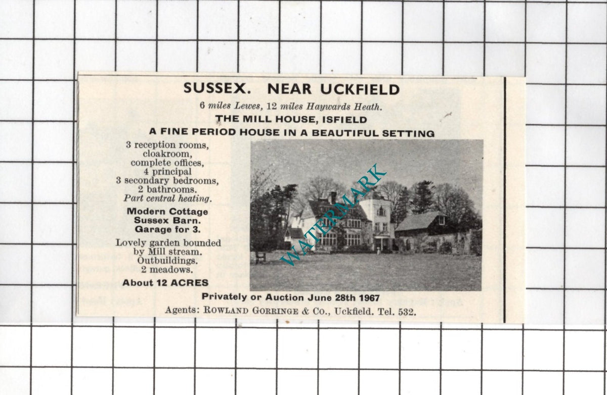 The Mill House Isfield Sussex - 1967 Small House Sale Advert