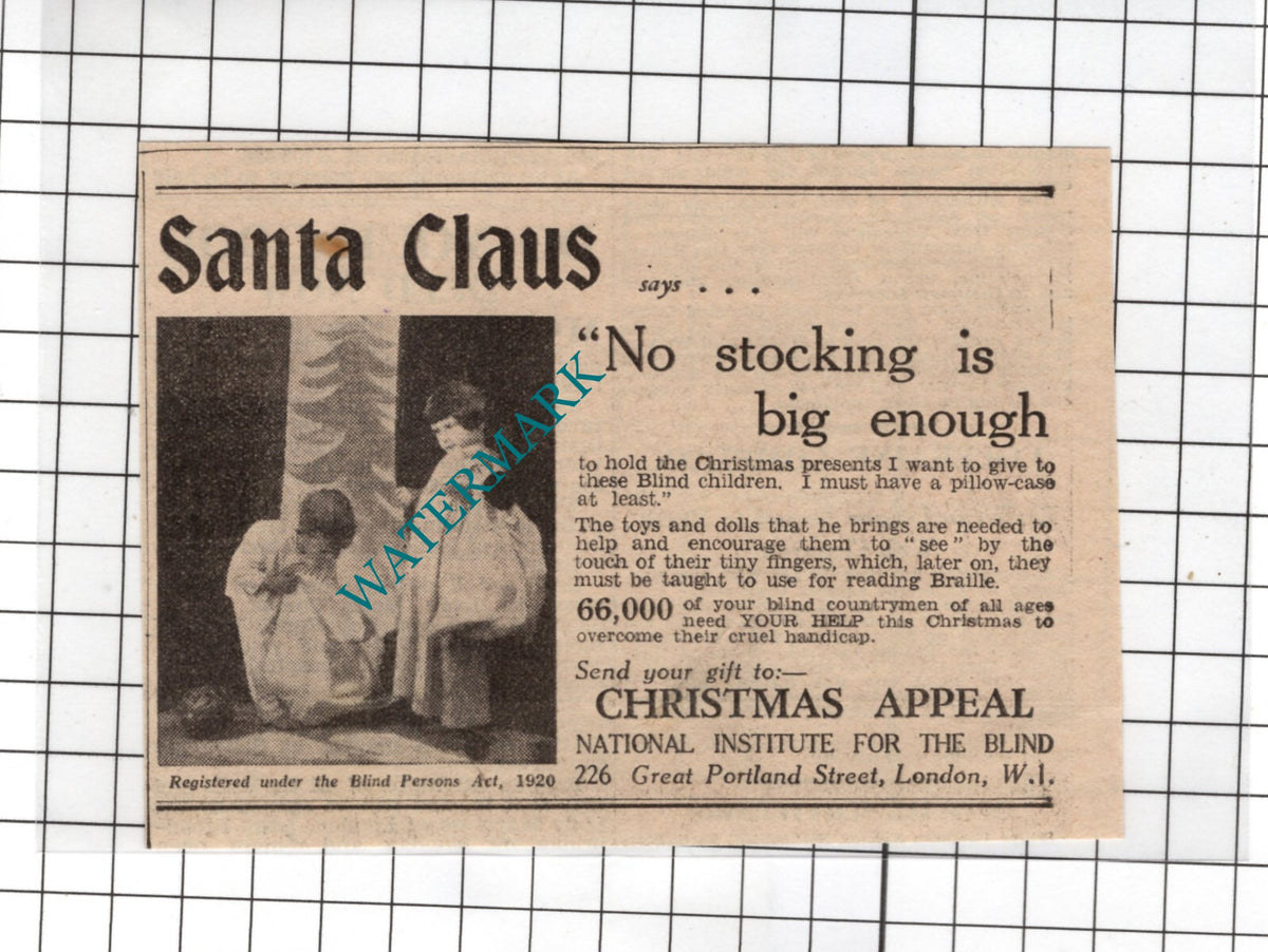 National Institute For The Blind London Advert - 1936 News Clipping