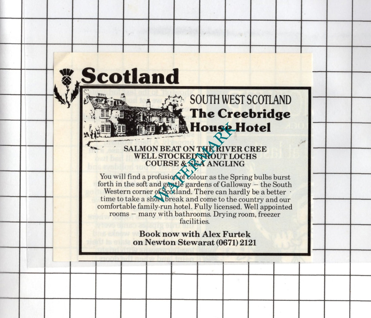 The Creebridge House Hotel Scotland Small Advert - 1985 Clipping