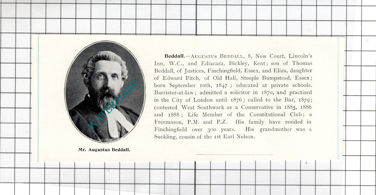 Douglas Cole Bartley Herne Hill / Augustus Beddall Bickley Kent - 1905 Clipping