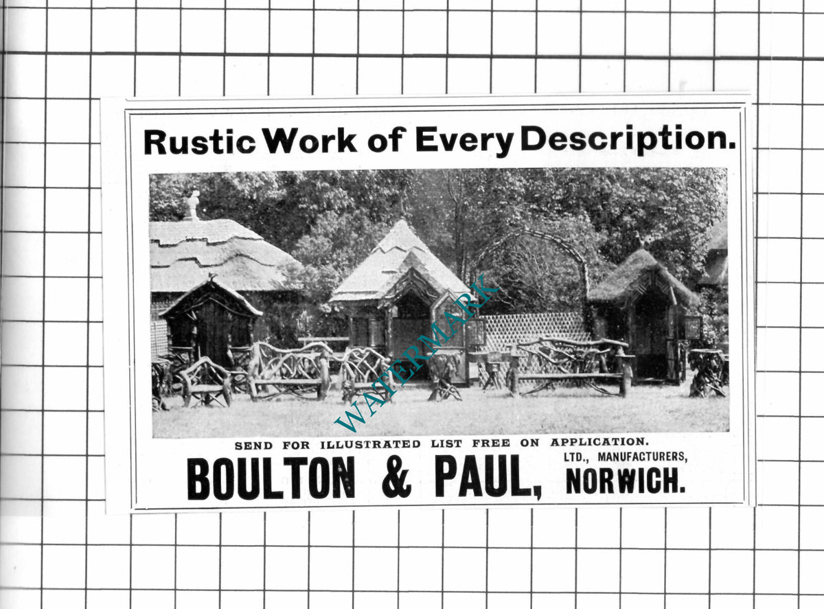 Boulton & Paul Ltd Norwich - 1903 Small Advert