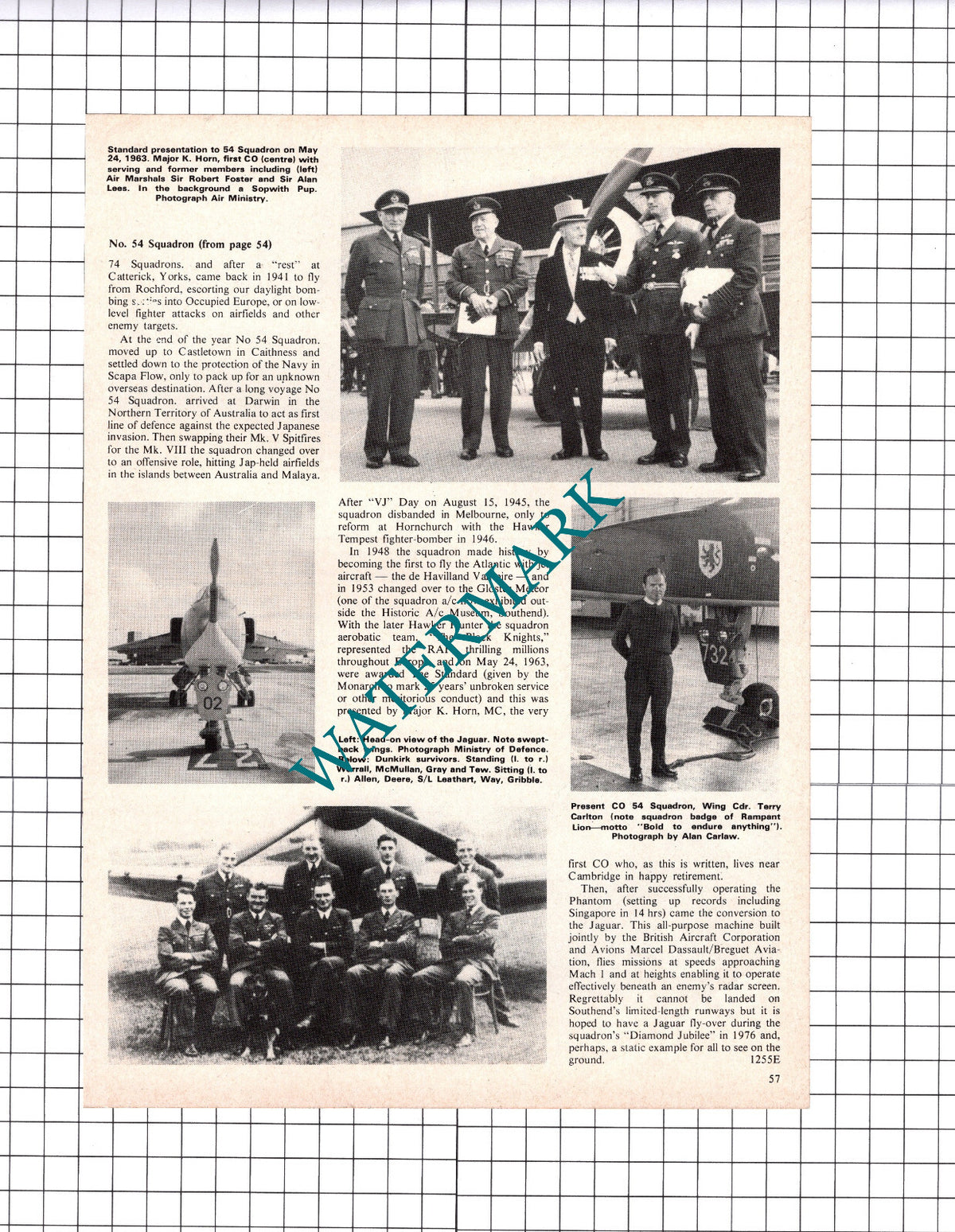 No 54 Southend Own Squadron The Rochford Fighters Terry Carlton - 1976 Article