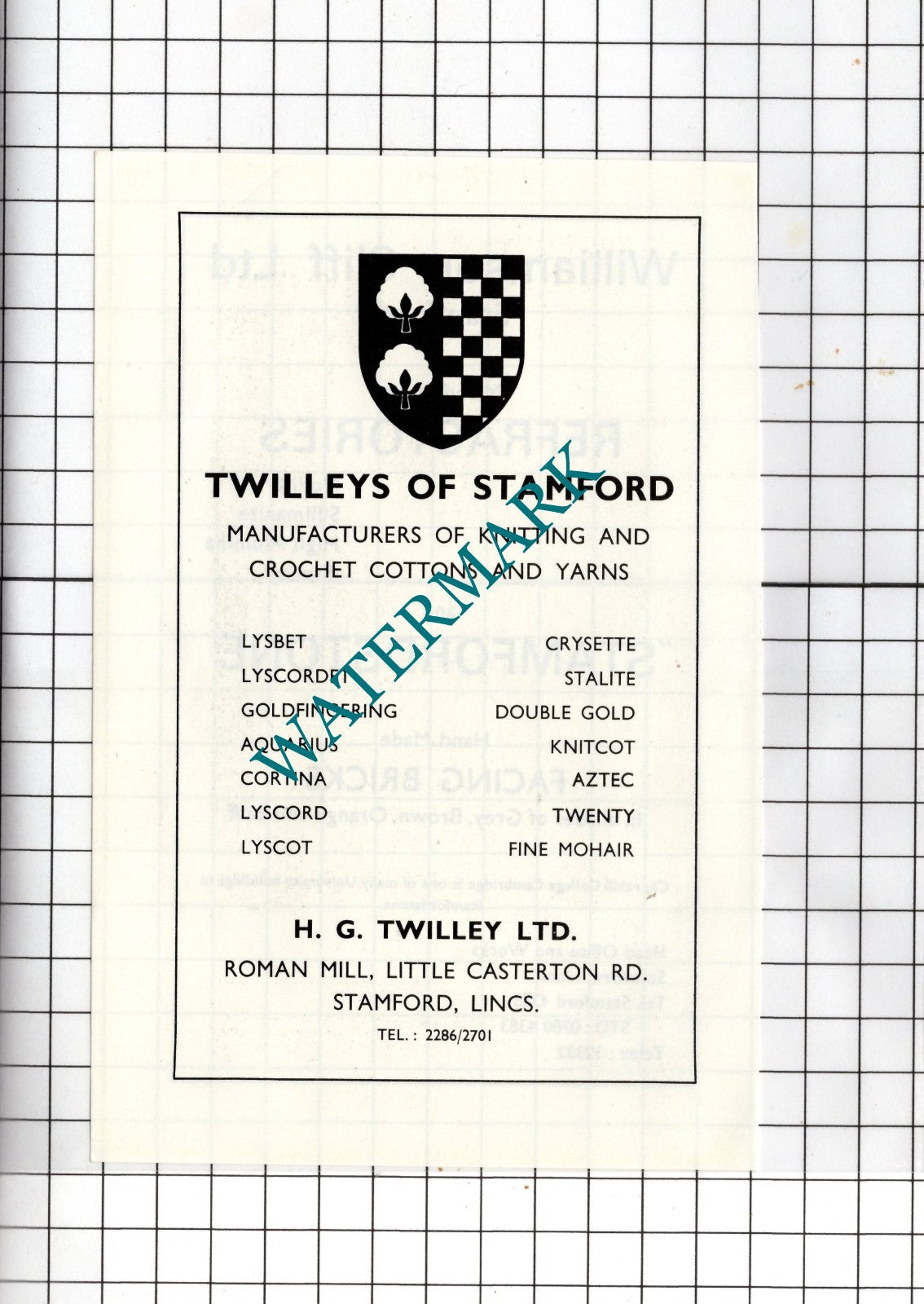 Williamson Cliff Ltd Stamford / Twilleys Of Stamford Lincolnshire c.1974 Advert