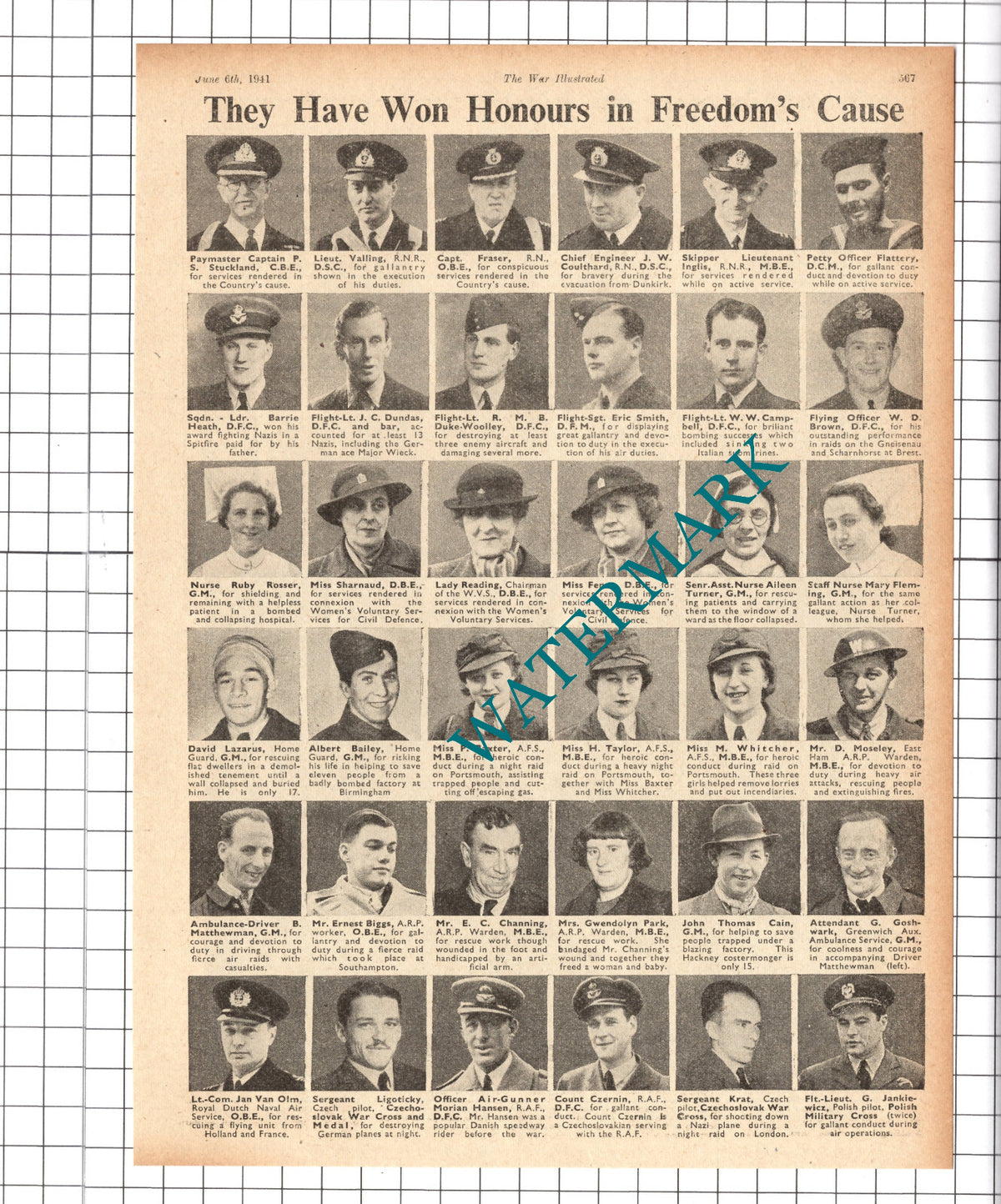Ernest Biggs David Lazarus Ruby Rosser Barrie Heath Czernin - 1941 Clipping